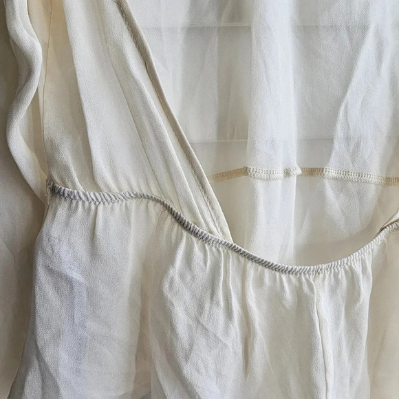 Zara Sheer Bodysuit Backless Ivory Size  M - Picture 4 of 5